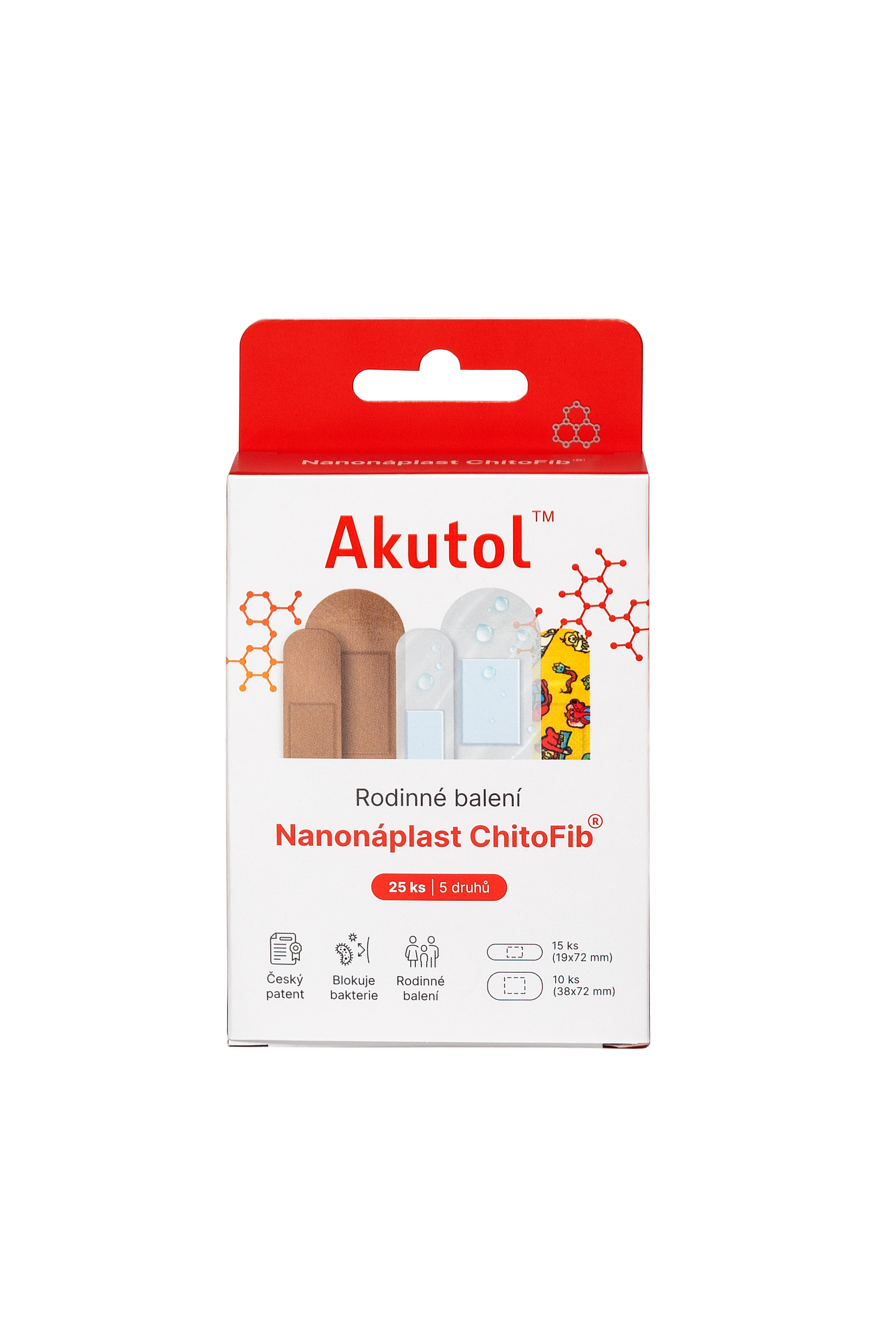 AKUTOL® Nanonáplast ChitoFib®, Rodinné balení | Internetový obchod ...